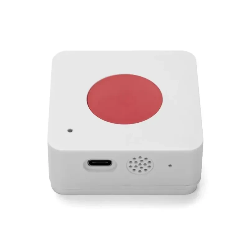 Dragino PB01 LoRaWAN panic button with a large red SOS button